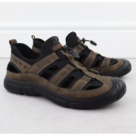 Chaussures en cuir masculin brunes ouvertes T.Sokolski L25-382 1