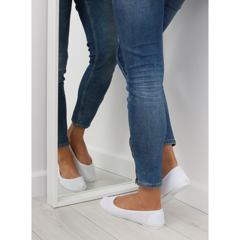 Ballerines résille blanches JX56 blanc 2 Ballerines résille blanches JX56 blanc 2