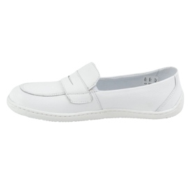 Olivier Barefoot Women's Minimalist Summer 1280 Locage en cuir blanc 1