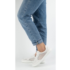 WASAK Chaussures de femmes en cuir minimaliste pour femmes 0772SW White blanche 1