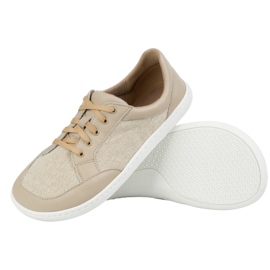 WASAK Chaussures pour femmes Barefoot Minimalist Leather Len 0772W ECRU beige 1