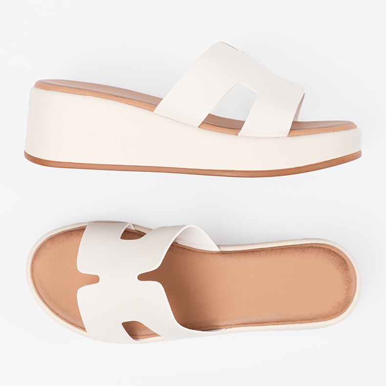 Seastar Slippers de plate-forme porteuse de lumière pour femmes beige 1 Seastar Slippers de plate-forme porteuse de lumière pour femmes beige 1