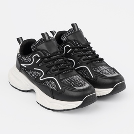 Shelvt Baskets pour femmes noires avec inserts décoratifs le noir 1 Shelvt Baskets pour femmes noires avec inserts décoratifs le noir 1