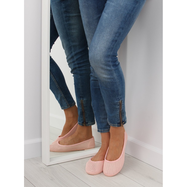Ballerines résille roses JX56 Rose 1