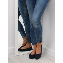 Ballerines en résille bleu marine 1