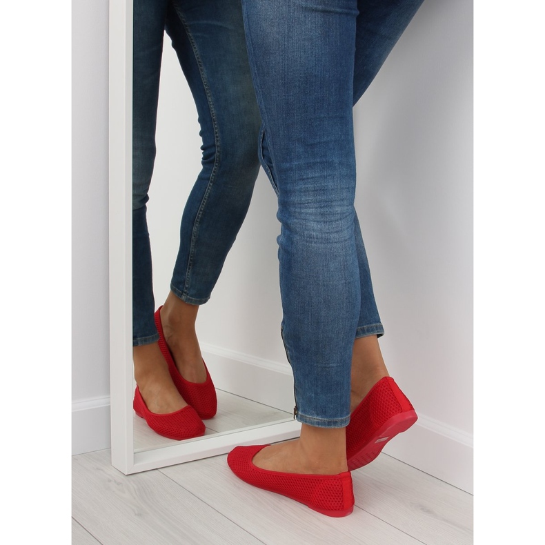 Ballerines résille rouge JX56 Rouge 2 Ballerines résille rouge JX56 Rouge 2