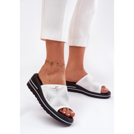 Les tongs en cuir des femmes Vinceza 41477 blanc blanche 2 Les tongs en cuir des femmes Vinceza 41477 blanc blanche 2