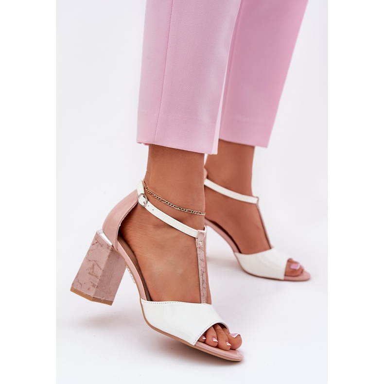 Sandales féminines peintes sur le poteau Vinceza 20276 Pink-White rose 2 Sandales féminines peintes sur le poteau Vinceza 20276 Pink-White rose 2