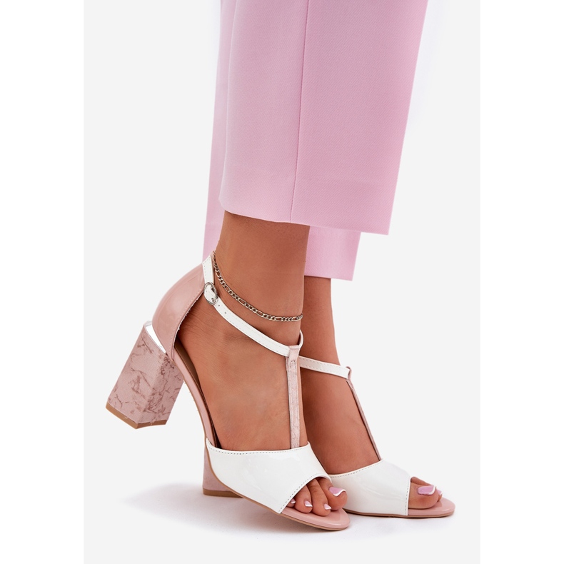 Sandales féminines peintes sur le poteau Vinceza 20276 Pink-White rose 1 Sandales féminines peintes sur le poteau Vinceza 20276 Pink-White rose 1