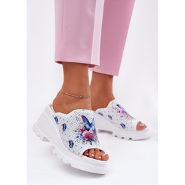 Les tongs en cuir féminin artiker 56c0428 blanc 2