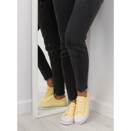 Baskets jaunes femme, face jaune XL01p Beige 5
