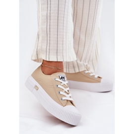 Sneakers pour femmes sur la plate-forme Lee Isla C Femmes Low 50251001 Beige 2