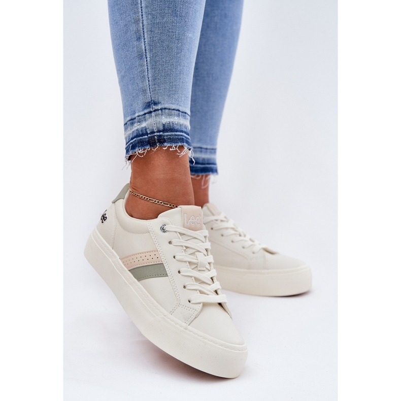 Sneakers féminins Lee Layla Femmes Low 50251003 Extension Blanc 2