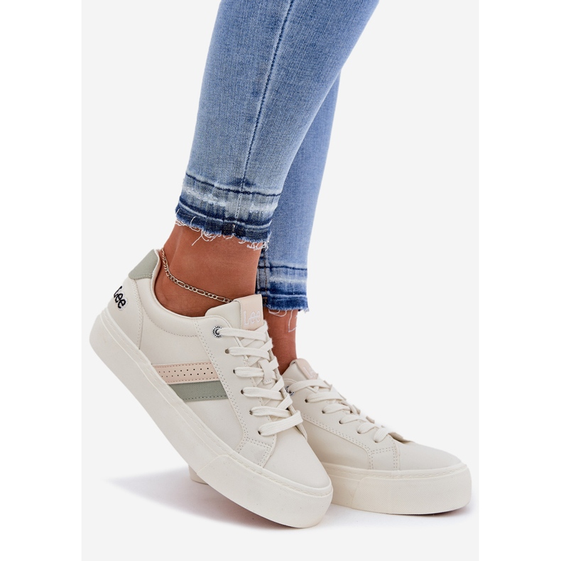 Sneakers féminins Lee Layla Femmes Low 50251003 Extension Blanc 1