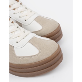 Shelvt Chaussures de sport pour femmes Bottoir plus épais blanc 1