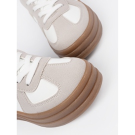 Shelvt Chaussures de sport pour femmes Bottoir plus épais blanche 1