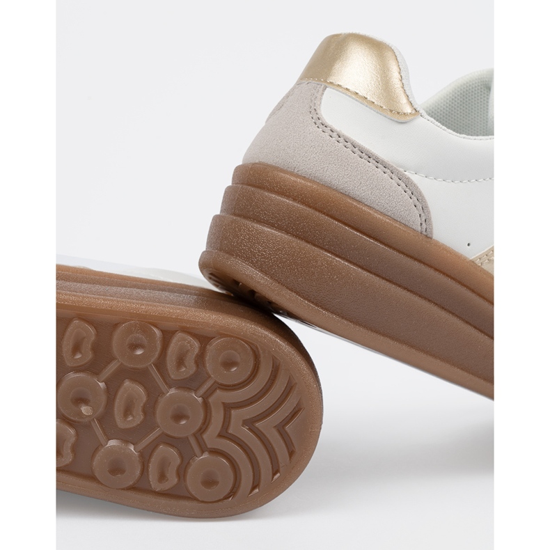 Shelvt Chaussures de sport pour femmes Bottoir plus épais blanche 2