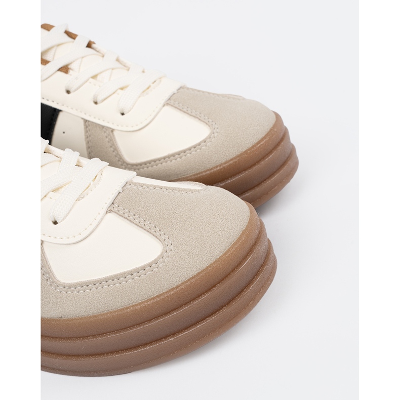 Shelvt Chaussures de sport beiges pour femmes 1