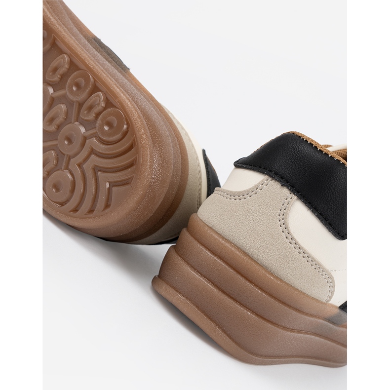 Shelvt Chaussures de sport beiges pour femmes 2