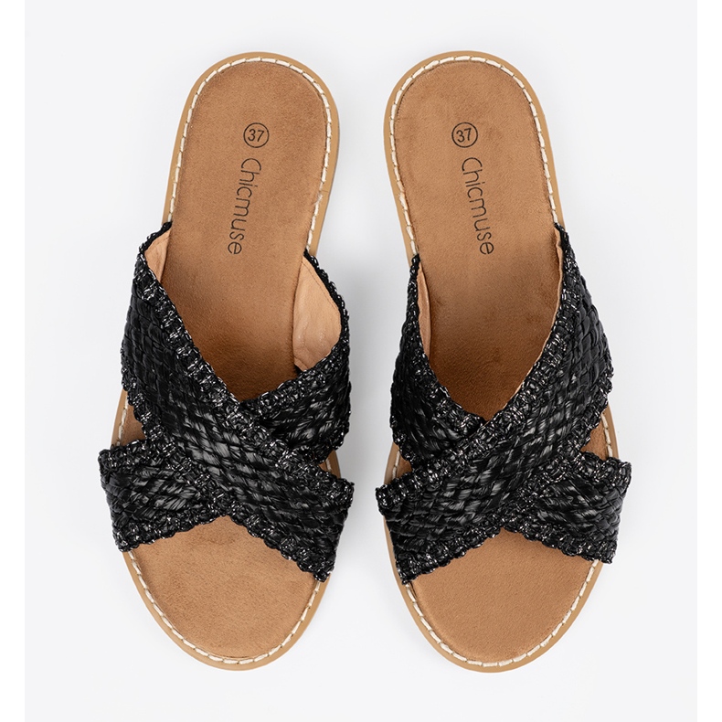 Shelvt Blacks Black Black Slippers noir 1