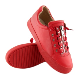 Rouge Baskets rouges pour femme 7209 Red 2