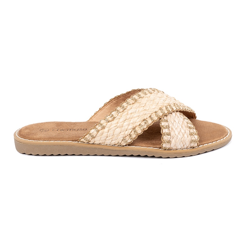 Shelvt Slippers des femmes beige pour femmes 1