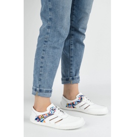 Barefoot baskets en cuir féminin Minimaliste Layla Olivier White blanc 1