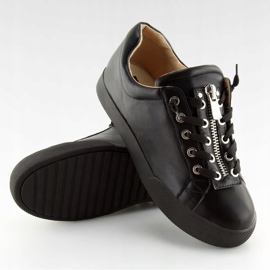 Baskets femme noires 7209 Noir le noir 2