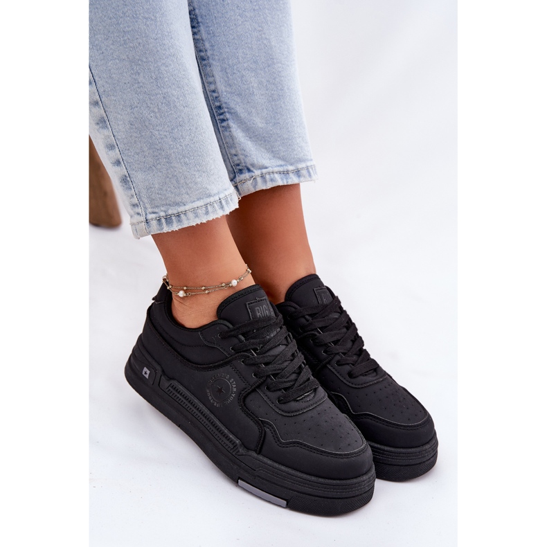 Sneakers féminins basses Big Star RR274A311 Hi-Pola System System Black System le noir 2