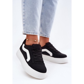Inna Baskets à plateforme pour femmes noires le noir 2