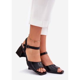 Vinceza Sandales féminines sur le poteau noir Vincez 62235 le noir 1