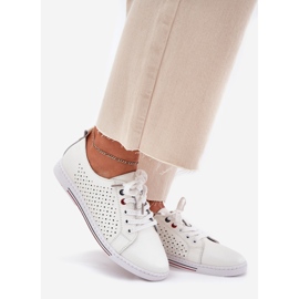 S.Barski Chaussures en cuir pour femmes S. Barski LR51-587 White blanc 1