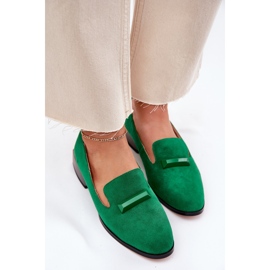 S.Barski Chaussures en daim pour femmes avec un ornement LZ51-505 vert 5