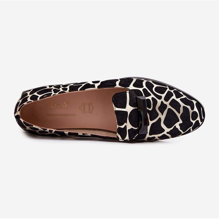 S.Barski Chaussures en daim pour femmes avec un ornement LZ51-505 noir et or le noir 2