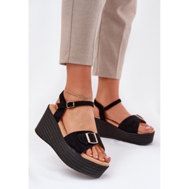 Inna Sandales féminines pour coin avec une boucle noire 2