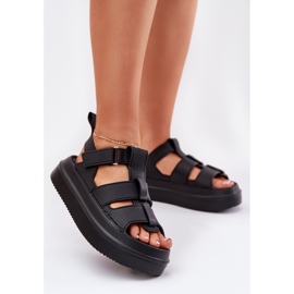 Inna Sandales Plateforme Femme Noir 2