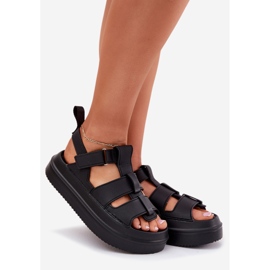 Inna Sandales Plateforme Femme Noir 1