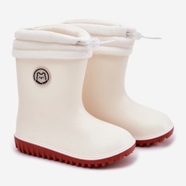 Inna Galoshes pour enfants avec un réchauffeur de perles légères beige 1