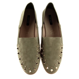 Mocassins Lordsy à clous verts 1415 1
