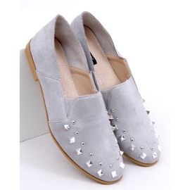 Mocassins gris lordsy avec clous 1415 Gris 1 Mocassins gris lordsy avec clous 1415 Gris 1