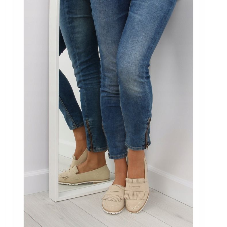 Mocassins femme beige 1174 Beige 1