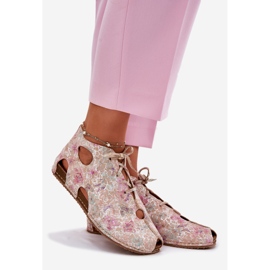 Bottes en cuir à motifs Maciejka 03426-48 beige 1