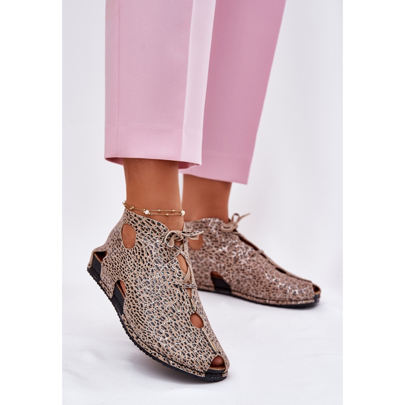 Bottes en cuir à motifs Maciejka 03426-49 Print léopard beige 2