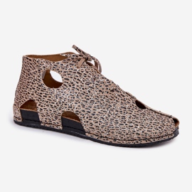 Bottes en cuir à motifs Maciejka 03426-49 Print léopard beige 4