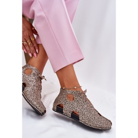 Bottes en cuir à motifs Maciejka 03426-49 Print léopard beige 7