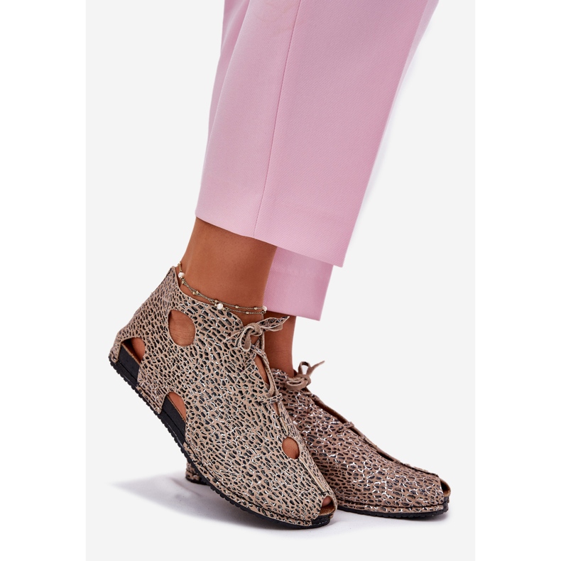 Bottes en cuir à motifs Maciejka 03426-49 Print léopard beige 1