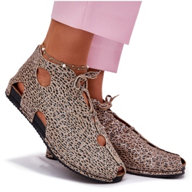 Bottes en cuir à motifs Maciejka 03426-49 Print léopard beige 8