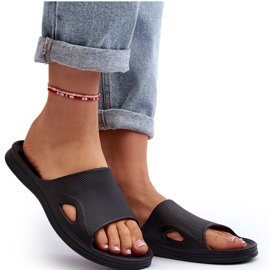 News Les tongs de piscine noire féminine classiques le noir 4