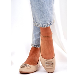 Seastar Ballerines féminines sur une semelle plate avec un ornement pour 58p beige 2