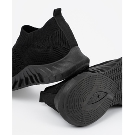 Shelvt Chaussures de sport noires coulissantes pour femmes 1